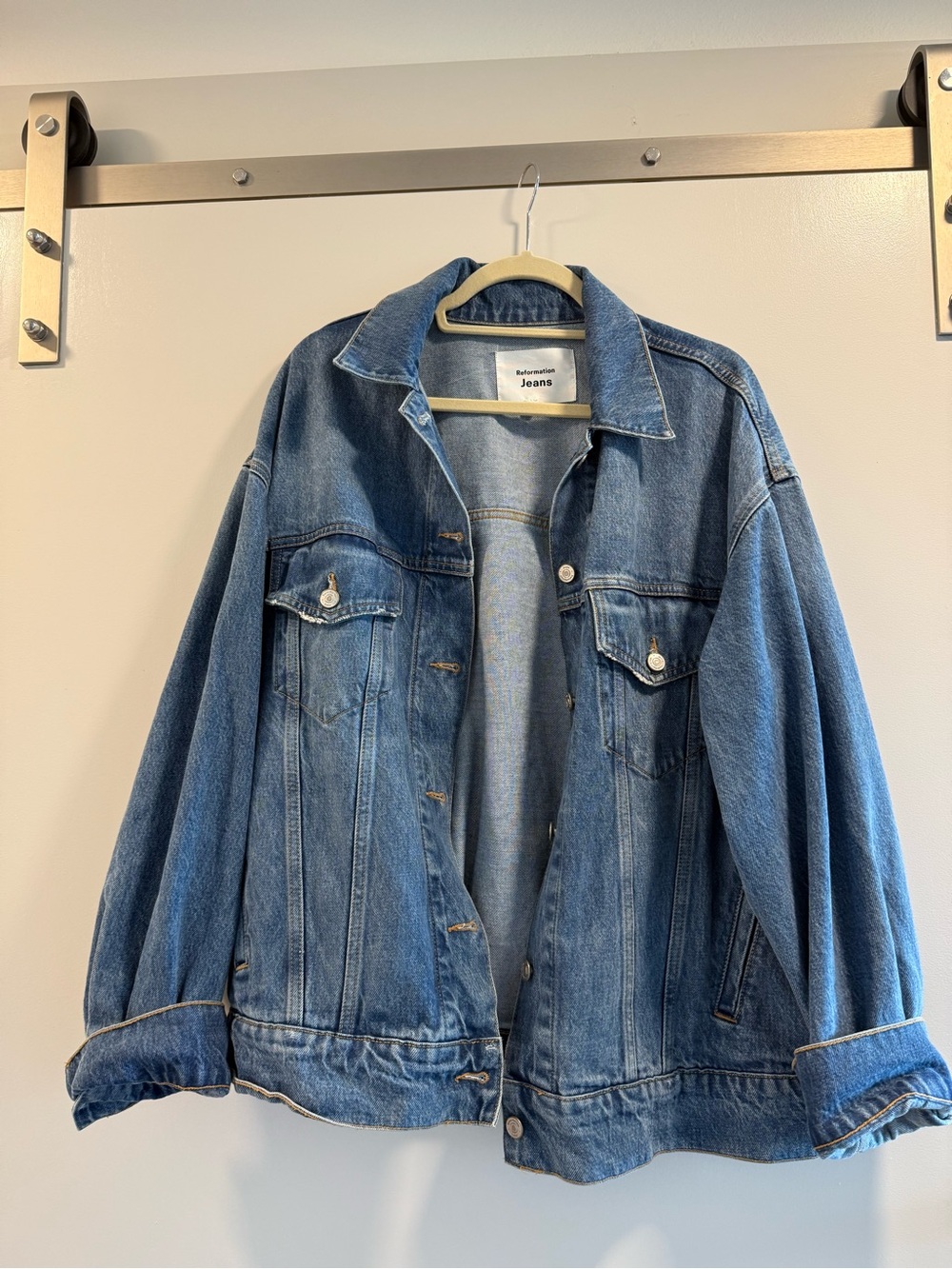 Reformation Oversized  Denim Jean Jacket - Picture 2 of 3